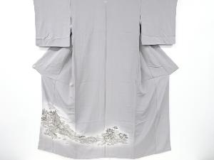 リサイクル　水辺に樹木模様一つ紋色留袖